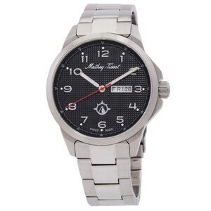 NWT Authentic Mathey-Tissot Excalibur Quartz Black Dial Men's Watch